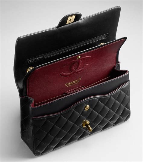 chanel single flap interior|Chanel classic flap 2022.